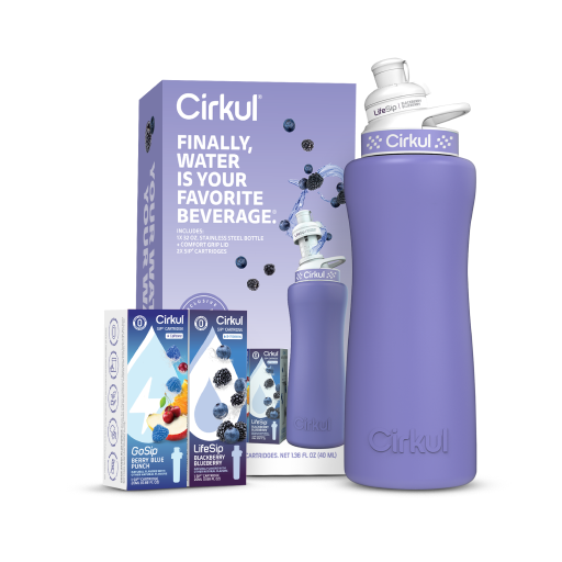 32oz. Matte Periwinkle Stainless Steel Bottle Starter Kit - Classic Pick T8